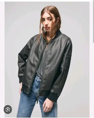 Chaqueta de cuero  Foster para mujer - miniatura 4