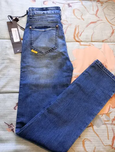 Jeans de mezclilla azul para mujer Ellus - miniatura 1