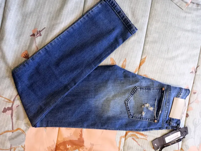 Jeans de mezclilla azul para mujer Ellus - 4