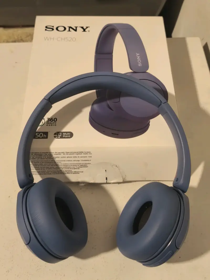 Audífonos Sony WH-CH520 inalámbricos azul - 1