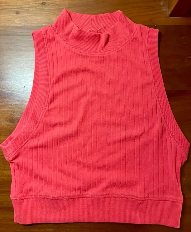 Top sin mangas rojo para mujer - 3