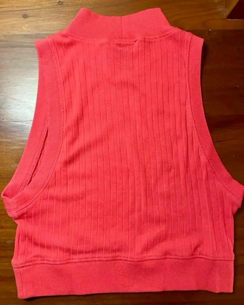 Top sin mangas rojo para mujer - 4