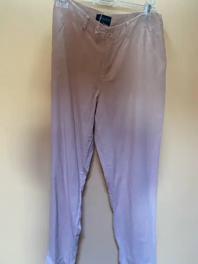 Pantalones de lino color palo rosa talla S Wados. - miniatura 1