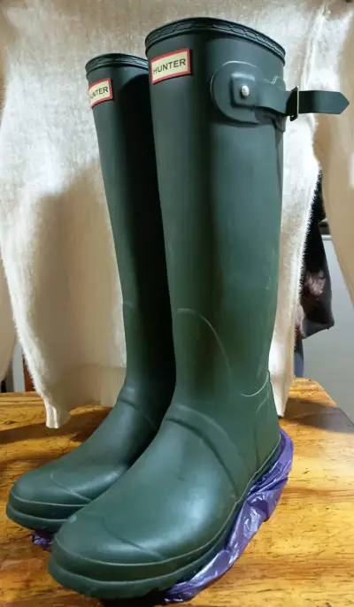 Botas de lluvia Hunter verdes talla 42 - miniatura 1