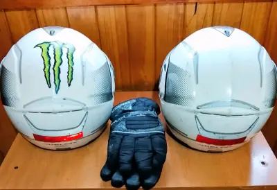 Cascos de moto Delta blancos con visera - miniatura 3