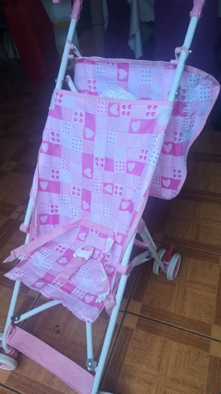 Coche de paseo plegable rosa para niña - 3