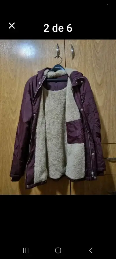 Parka burdeo con forro polar Opposite - miniatura 1