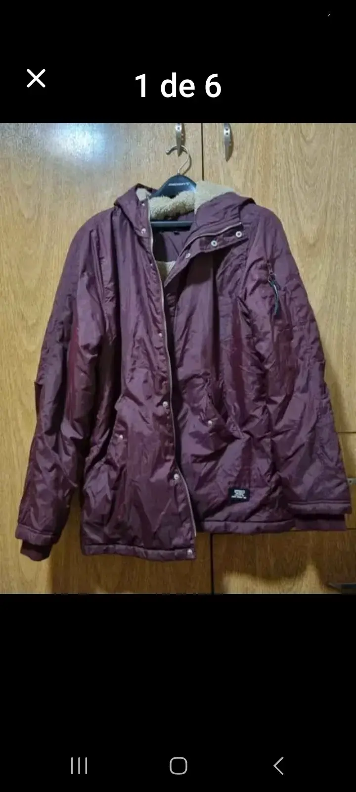 Parka burdeo con forro polar Opposite - 2