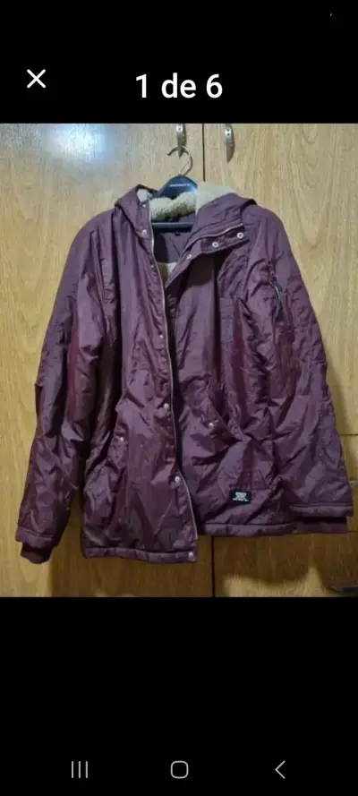Parka burdeo con forro polar Opposite - miniatura 2