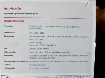 Kit Raspberry Pi 400 con teclado y mouse - miniatura 3