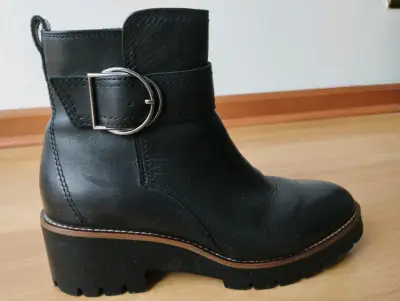 Botines de cuero negro BLONDO( casi nuevos) - miniatura 2