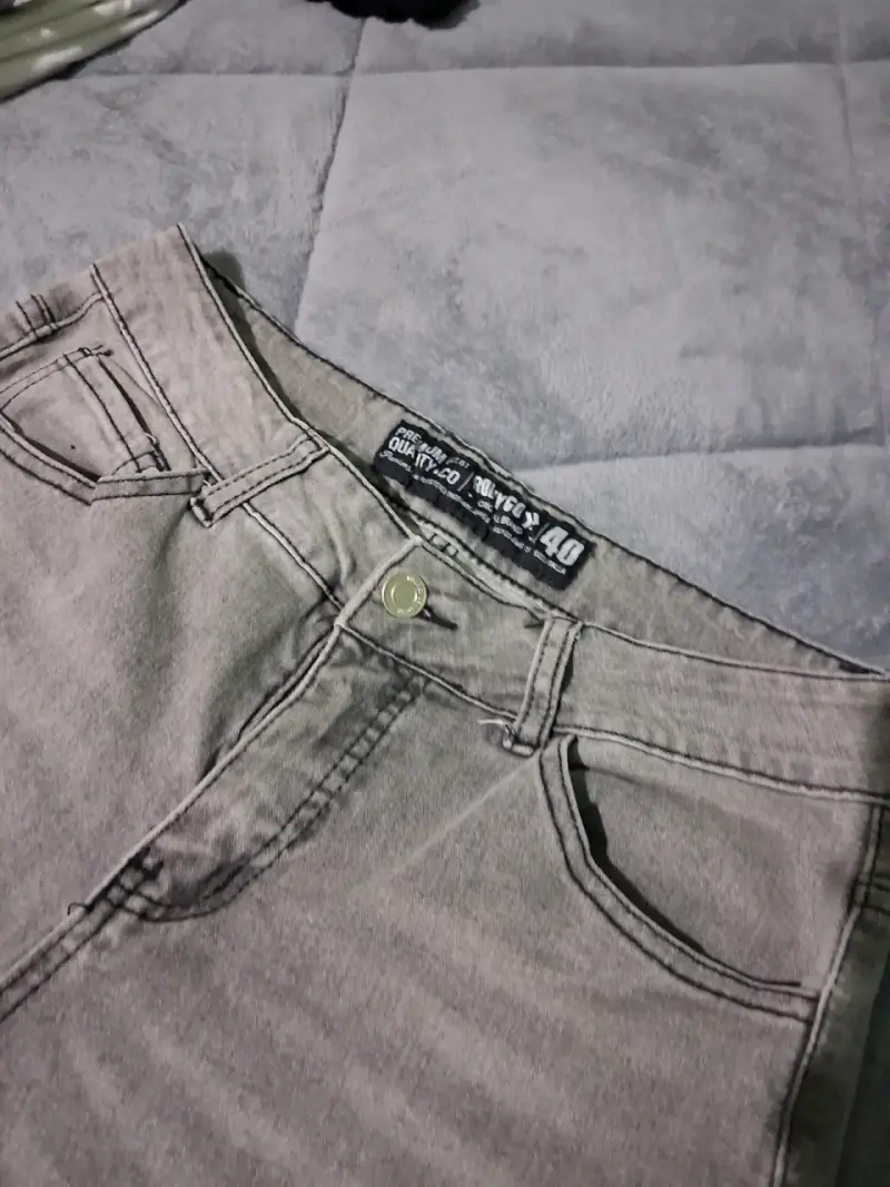 Jeans flare gris rollygo - 2
