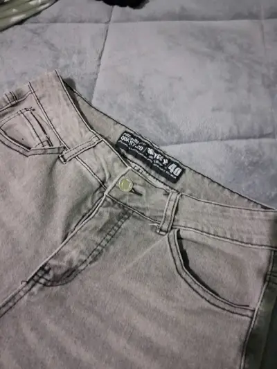 Jeans flare gris rollygo - miniatura 2