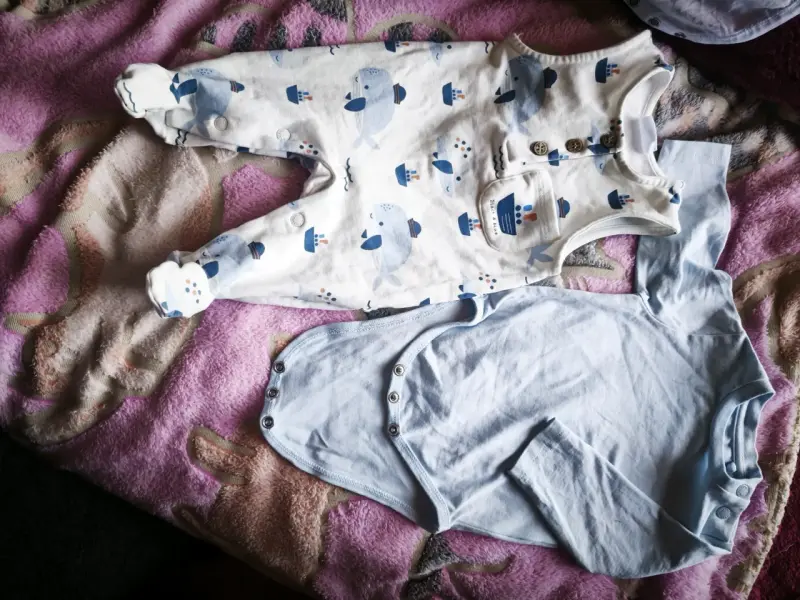 Conjunto de bebé Black and Blue con estampado de barcos - 3