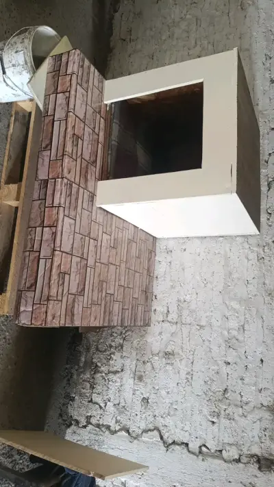 Caseta de Madera para Perros con Diseño de Ladrillo - miniatura 1