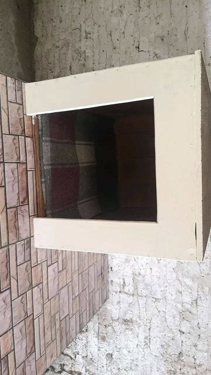 Caseta de Madera para Perros con Diseño de Ladrillo - 3