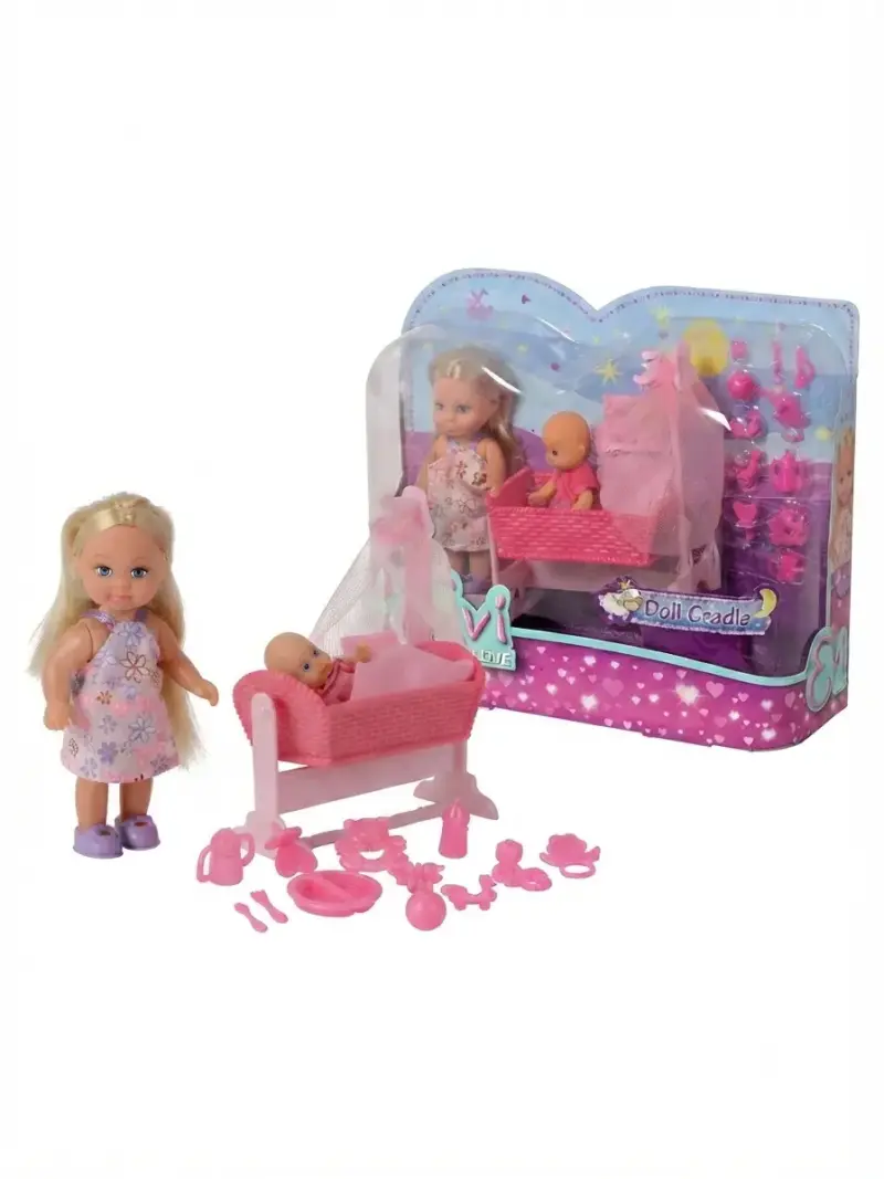 Muñeca Evi Love con cuna y accesorios - 3