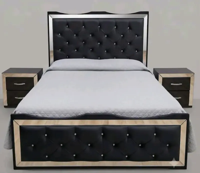 Juego de dormitorio moderno con cabecera tapizada - 5
