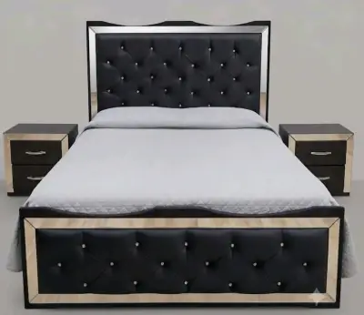 Juego de dormitorio moderno con cabecera tapizada - miniatura 5