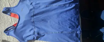 Polera deportiva azul Puma para mujer - miniatura 1