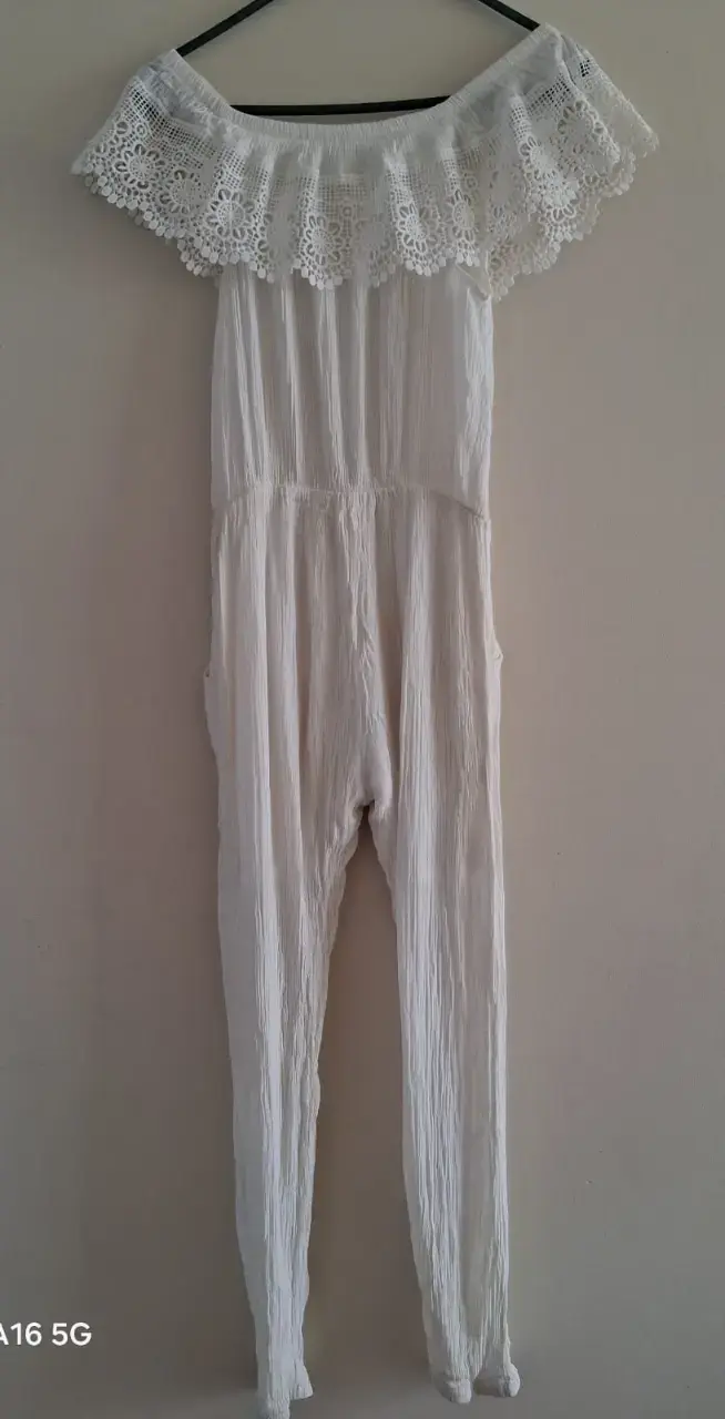 Enterito blanco con encaje para mujer - 2