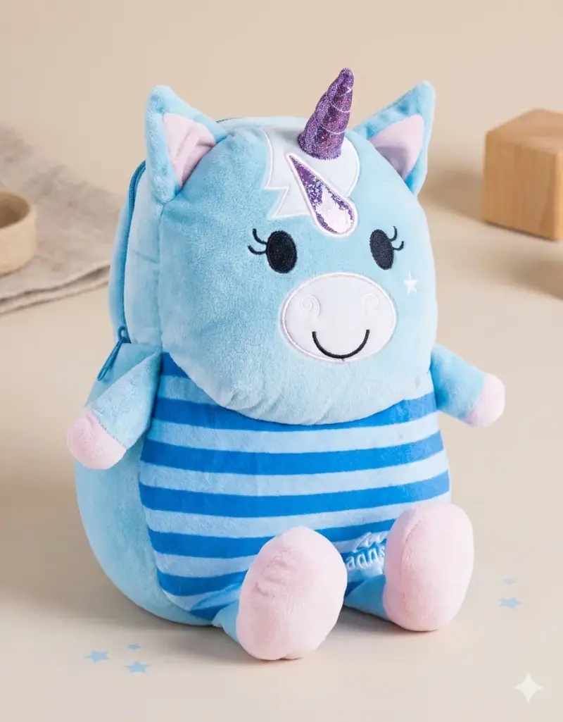 Mochila infantil unicornio Zoo Bags azul - 2