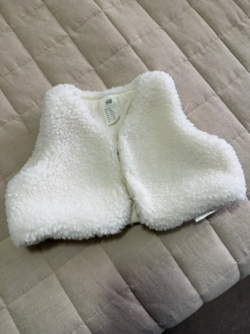 Chaleco de bebé blanco H&M suave - 2
