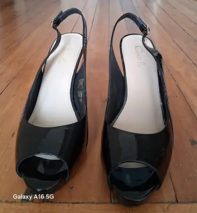 Zapatos de tacón negro charol Gacel - miniatura 1