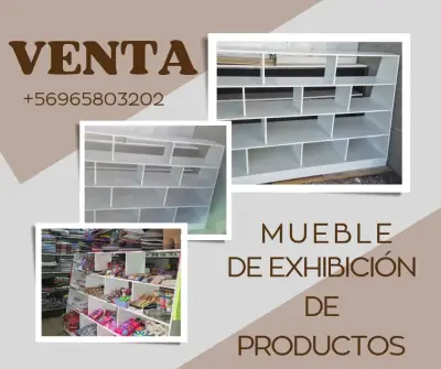 Mueble de exhibición de productos blanco - miniatura 1