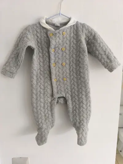 Enterito de bebé Opaline gris 3M - miniatura 1