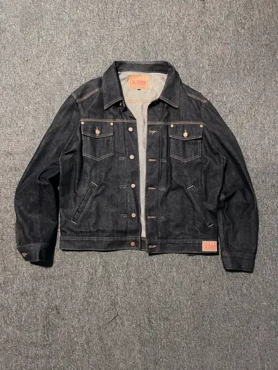 Chaqueta de mezclilla Guess negra talla XL - miniatura 1