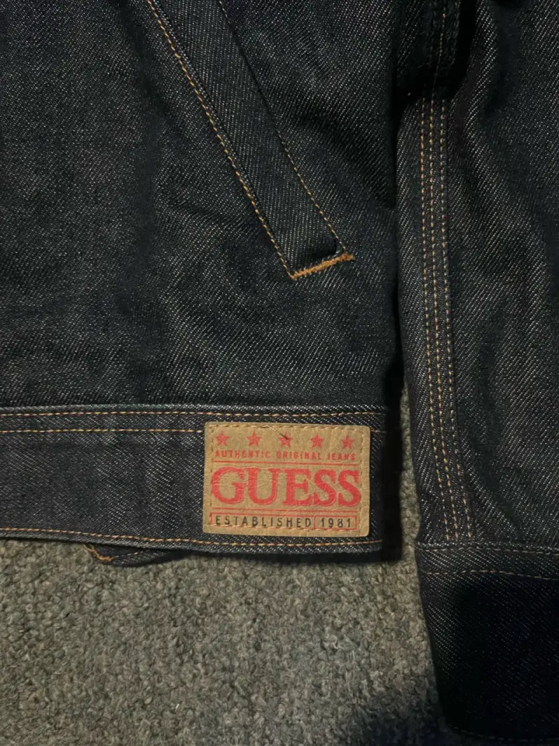 Chaqueta de mezclilla Guess negra talla XL - 4