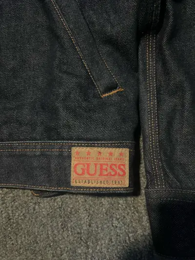 Chaqueta de mezclilla Guess negra talla XL - miniatura 4