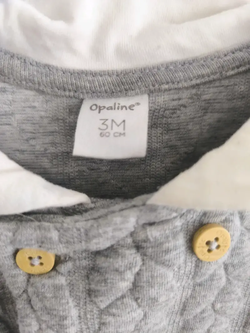 Enterito de bebé Opaline gris 3M - 2