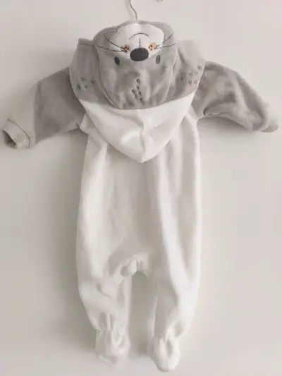 Osito pillin plush de bebé foca gris y blanco - miniatura 2