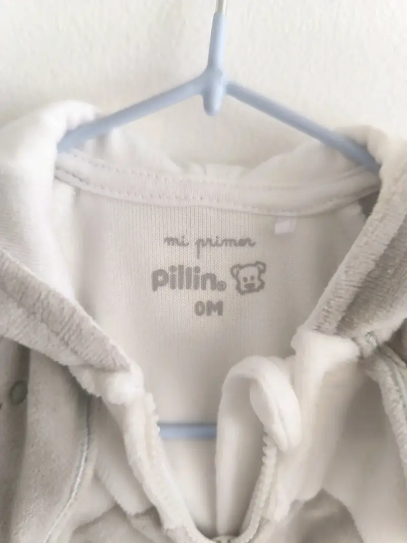 Osito pillin plush de bebé foca gris y blanco - 3