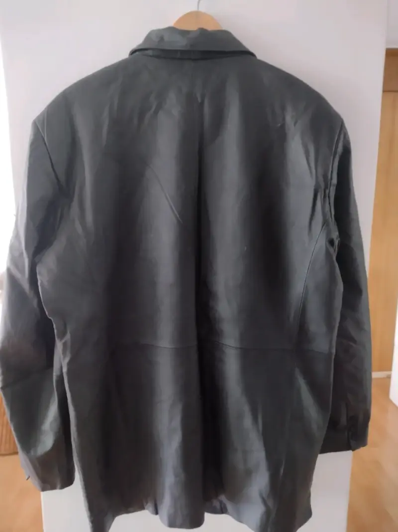 Chaqueta de cuero negra Steve para hombre - 3