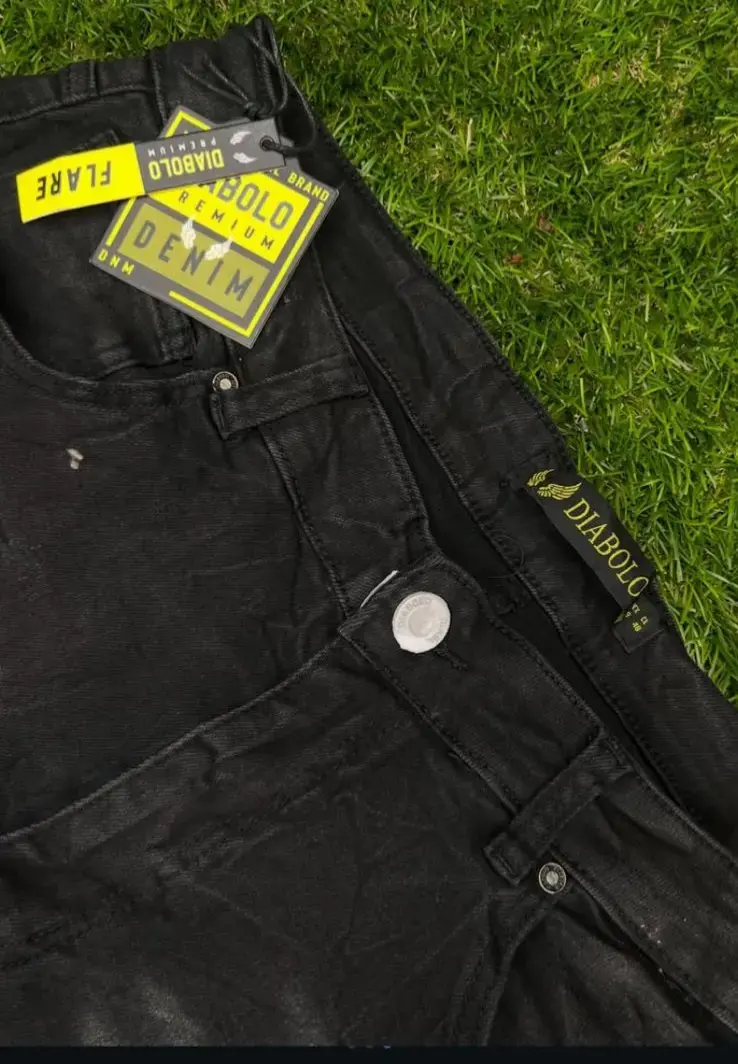 Jeans negros desgastados para hombre - 4