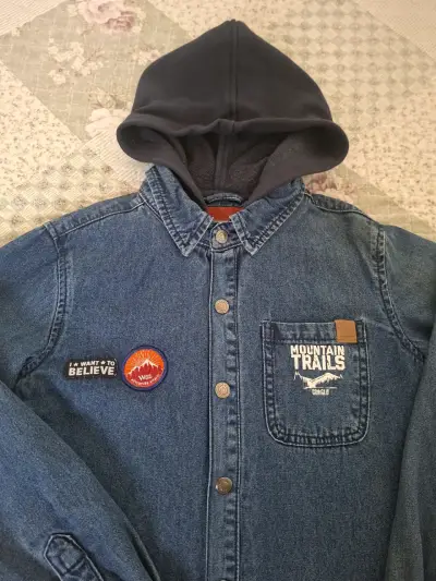 Chaqueta de mezclilla con capucha para niño Coniglio - miniatura 3