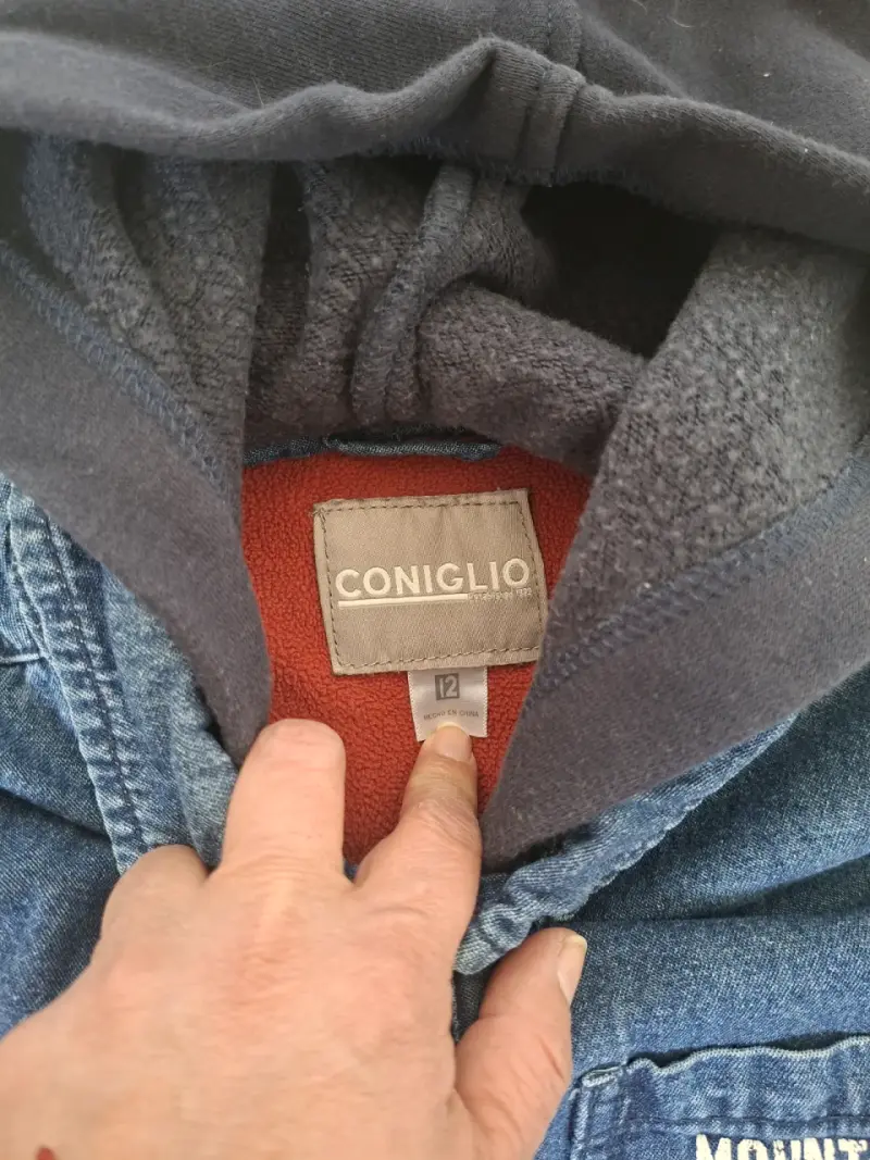 Chaqueta de mezclilla con capucha para niño Coniglio - 4