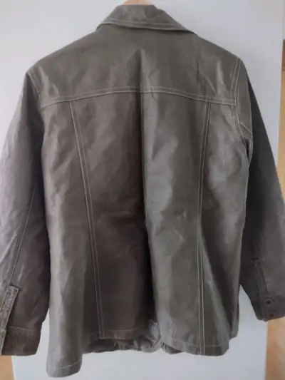 Chaqueta de cuero marrón mujer - miniatura 3