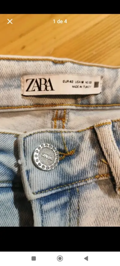 Jeans Zara desgastados para mujer talla 42 - miniatura 1