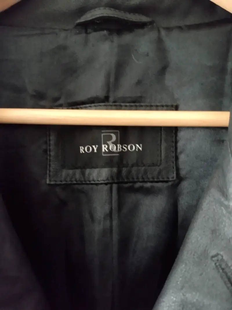 Chaqueta de cuerina negra para hombre - 3