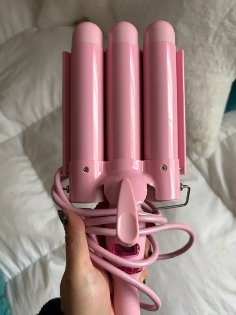 Rizador de Pelo Triple Barril Rosa - 3
