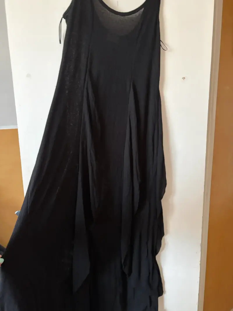 Vestido largo negro sin mangas - 2