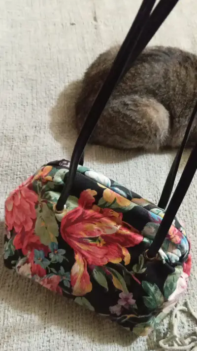 Cartera de hombro floral vintage - miniatura 1