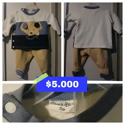 Conjunto de bebé Black & Blue Cute Friends - miniatura 1