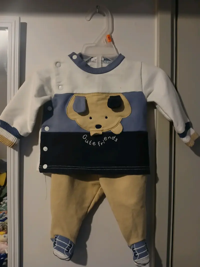 Conjunto de bebé Black & Blue Cute Friends - 2