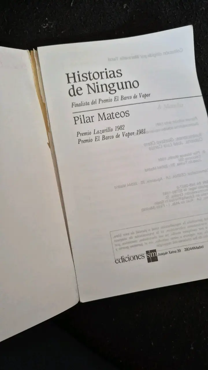 Libro Historias de Ninguno de Pilar Mateos - 4