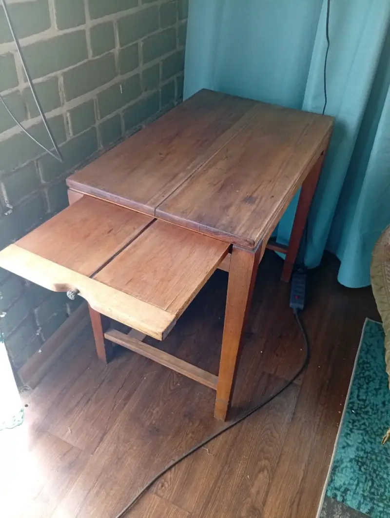 Mesa de Madera  linge era Extensible Vintag - 1